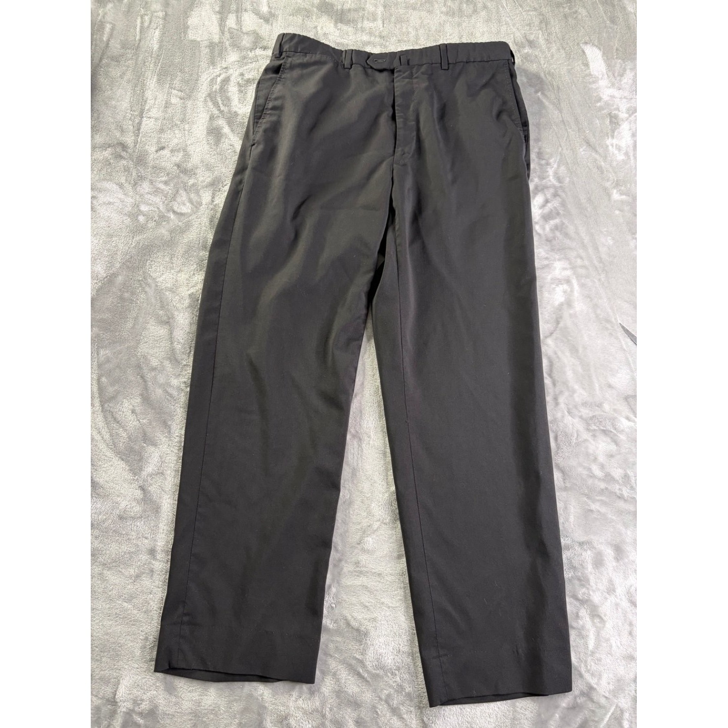 Ermenegildo Zegna Men's Pants Size 38 Black Made In Portugal Wool Dress Trousers